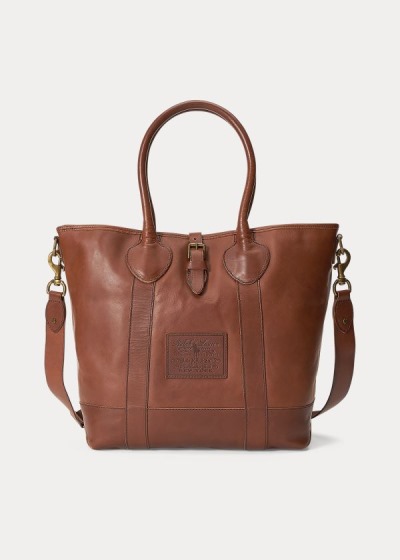 Polo Ralph Lauren Heritage Tumbled Læder Tote Bag Herre Danmark (DXSBE8043)